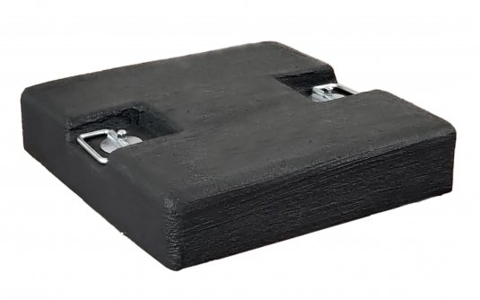 Obciążnik 60 kg cementowy 50x50 cm / grafitowy z uchwytami do dużych parasoli