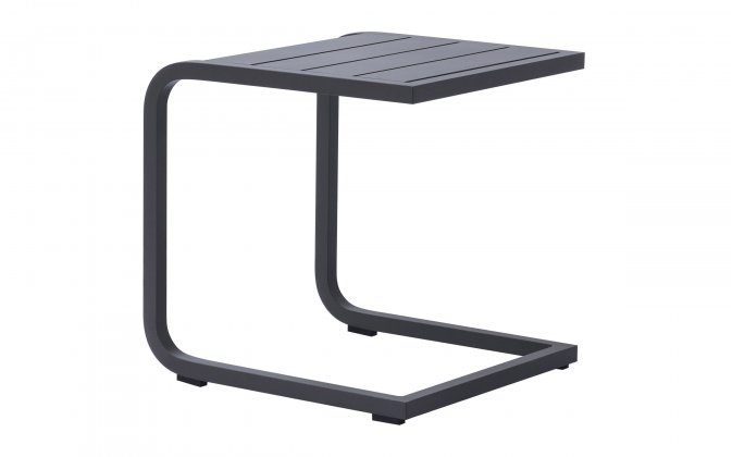 Stolik kawowy TAVOLINO boczny aluminiowy na taras antracyt