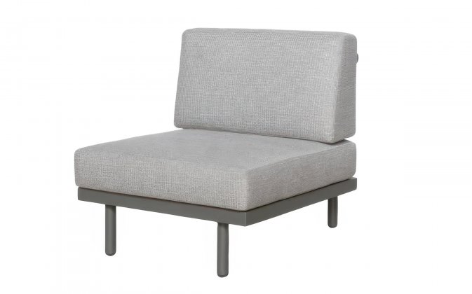 MAUI środkowy moduł ogrodowy 85×85 taupe z poduszkami BEE WETT®