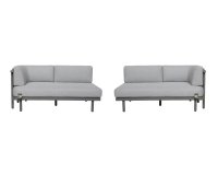 MAUI sofa ogrodowa 2-osobowa prawa/lewa 155×85 taupe z poduszkami BEE WETT®