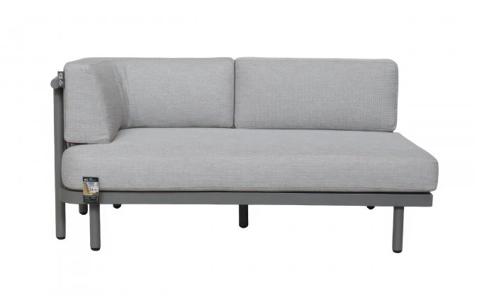 MAUI sofa ogrodowa 2-osobowa prawa/lewa 155×85 taupe z poduszkami BEE WETT®