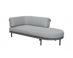 MAUI szezlong ogrodowy taupe prawy lub lewy 198×90 z poduszkami BEE WETT®