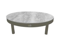 MAUI okrągły stolik kawowy ogrodowy Ø60 taupe z ceramicznym blatem