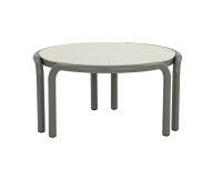 LUGANO Okrągły stolik kawowy AppleBee Ø 79,5 cm z blatem Sintered Stone