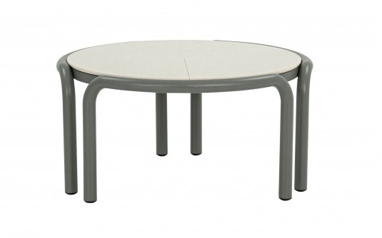 LUGANO Okrągły stolik kawowy AppleBee Ø 79,5 cm z blatem Sintered Stone LUGANO Okrągły stolik kawowy AppleBee Ø 79,5 cm z blatem Sintered Stone