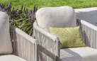 BORA BORA Zestaw ogrodowy wypoczynkowy z sofą 3‑osobową, fotelami i stolikami z aluminium taupe