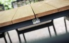 Zestaw ogrodowy jadalniany z aluminium z technorattanem i blatem teakowym dla 6 osób – kolekcja MILO