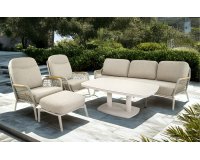 Zestaw wypoczynkowy ogrodowy z kolekcji Marseille jasnobeżowy 