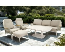Zestaw wypoczynkowy ogrodowy z kolekcji Marseille jasnobeżowy 