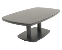 Grafitowy stolik kawowy ogrodowy podnoszony z blatem z kamienia spiekanego, genewa.