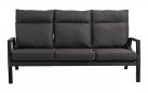 Sofa ogrodowa TREVISO 3-osobowa aluminowa pochylane oparcia technorattan Antracyt