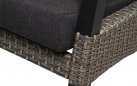 Sofa ogrodowa TREVISO 3-osobowa aluminowa pochylane oparcia technorattan Szary