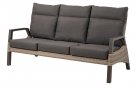 Sofa ogrodowa TREVISO 3-osobowa aluminowa pochylane oparcia technorattan Taupe
