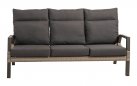 Sofa ogrodowa TREVISO 3-osobowa aluminowa pochylane oparcia technorattan Taupe