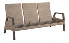 Sofa ogrodowa TREVISO 3-osobowa aluminowa pochylane oparcia technorattan Taupe