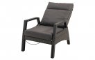 Fotel ogrodowy z wysokim i pochylonym oparciem TREVISO grafitowy