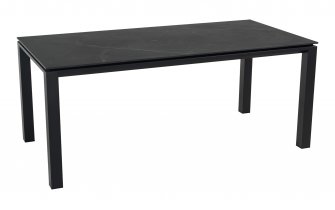 Stół ogrodowy Monte Carlo 180x90 jadalniany aluminium antracyt blat kamień spiekany