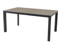 GENEVA 160x90 Stół ogrodowy jadalniany aluminium antracyt blat kamień spiekany