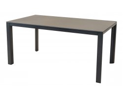 GENEVA 160x90 Stół ogrodowy jadalniany aluminium antracyt blat kamień spiekany