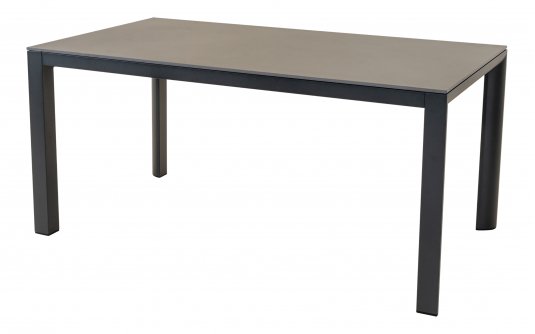 GENEVA 160x90 Stół ogrodowy jadalniany aluminium antracyt blat kamień spiekany