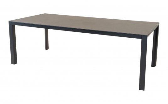 GENEVA 220x100 Stół ogrodowy jadalniany aluminium antracyt blat kamień spiekany GENEVA 220x100 Stół ogrodowy jadalniany aluminium antracyt blat kamień spiekany