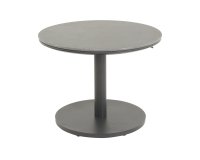 GENEVA Ø59 Stolik ogrodowy pomocniczy aluminium antracyt blat kamień spiekany regulowany