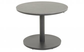 GENEVA Ø59 Stolik ogrodowy pomocniczy aluminium antracyt blat kamień spiekany regulowany