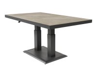 Stolik ogrodowy, aluminiowy z podnoszonym ceramicznym blatem MURCIA 140 x 85 cm