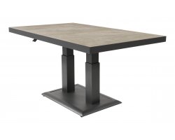 Stolik ogrodowy, aluminiowy z podnoszonym ceramicznym blatem MURCIA 140 x 85 cm