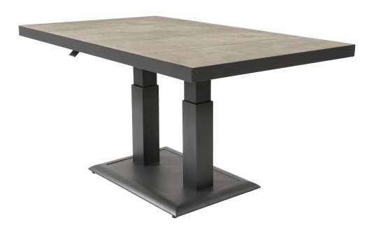 Stolik ogrodowy, aluminiowy z podnoszonym ceramicznym blatem MURCIA 140 x 85 cm