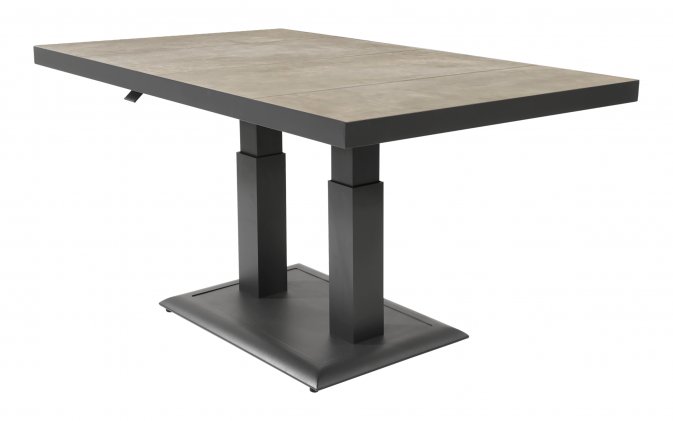 Stolik ogrodowy, aluminiowy z podnoszonym ceramicznym blatem MURCIA 140 x 85 cm