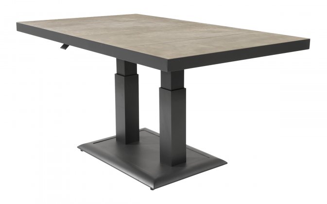 Stolik ogrodowy, aluminiowy z podnoszonym ceramicznym blatem MURCIA 140 x 85 cm