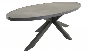 MURCIA 242x117 Stół ogrodowy owalny aluminium antracyt blat ceramiczny