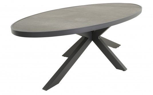 MURCIA 242x117 Stół ogrodowy owalny aluminium antracyt blat ceramiczny