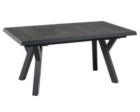 MURCIA 163/203×93 stół ogrodowy rozkładany. Aluminium antracyt, blat ceramiczny 13 mm, nogi 7×7 cm, 