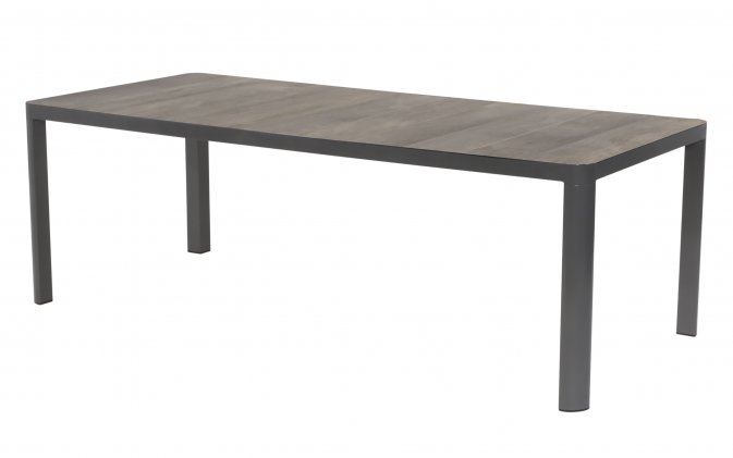 CASTILLA 2.0 220x100 Stół ogrodowy prostokątny aluminium antracyt blat ceramiczny ciemnoszary