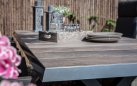 CASTILLA 243x103 Stół ogrodowy aluminium antracyt blat ceramiczny beżowy