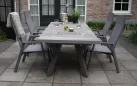 CASTILLA 243x103 Stół ogrodowy aluminium taupe blat ceramiczny beżowy