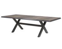 CASTILLA 243x103 Stół ogrodowy aluminium antracyt blat ceramiczny beżowy