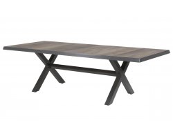 CASTILLA 243x103 Stół ogrodowy aluminium antracyt blat ceramiczny beżowy