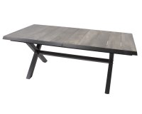 Rozkładany stół aluminiowy CASTILLA 204-264 ciemnoszary z blatem ceramicznym, beżowym