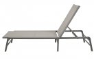 Lekki aluminiowy leżak ogrodowy składany LAZZARO grafitowy