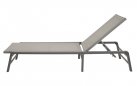 Lekki aluminiowy leżak ogrodowy składany LAZZARO grafitowy