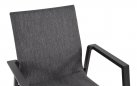 FARDAU antracytowe krzesło ogrodowe sztaplowania aluminiowe z tapicerowanym siedziskiem
