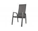 Wysokie krzesło ogrodowe MOJITO z pochyleniem oparciem aluminiowe grafitowe siedzisko tekstylina