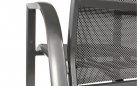 Wysokie krzesło ogrodowe MOJITO z pochyleniem oparciem aluminiowe grafitowe siedzisko tekstylina
