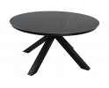 PORTORO stół ogrodowy okrągły Ø158 aluminium antracyt blat kamień spiekany