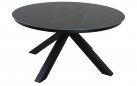 PORTORO stół ogrodowy okrągły Ø158 aluminium antracyt blat kamień spiekany