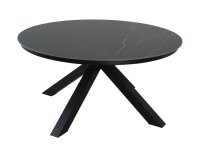 PORTORO stół ogrodowy okrągły Ø158 aluminium antracyt blat kamień spiekany
