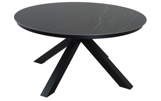 PORTORO stół ogrodowy okrągły Ø158 aluminium antracyt blat kamień spiekany PORTORO stół ogrodowy okrągły Ø158 aluminium antracyt blat kamień spiekany